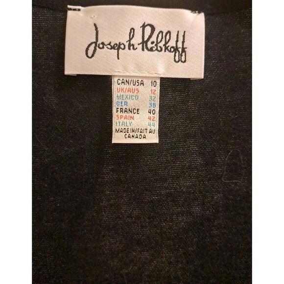 Joseph Ribkoff Geometric Knit Tunic Top Women's Sz 10 Asymmetrical Artsy Retro - Picture 6 of 9